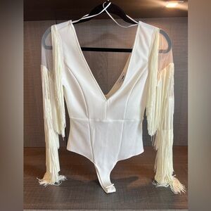 NWT Fashion Nova Fringe Bodysuit